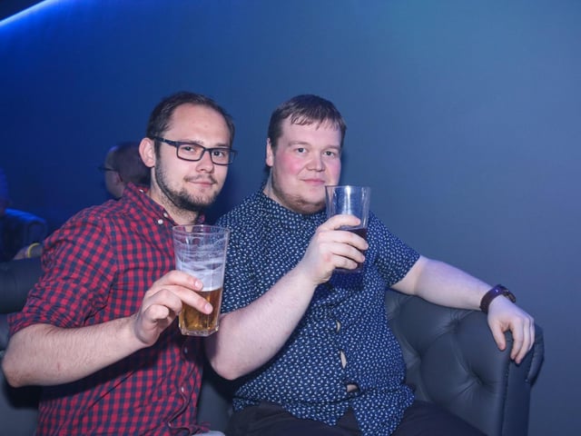 Having a drink and a sit down