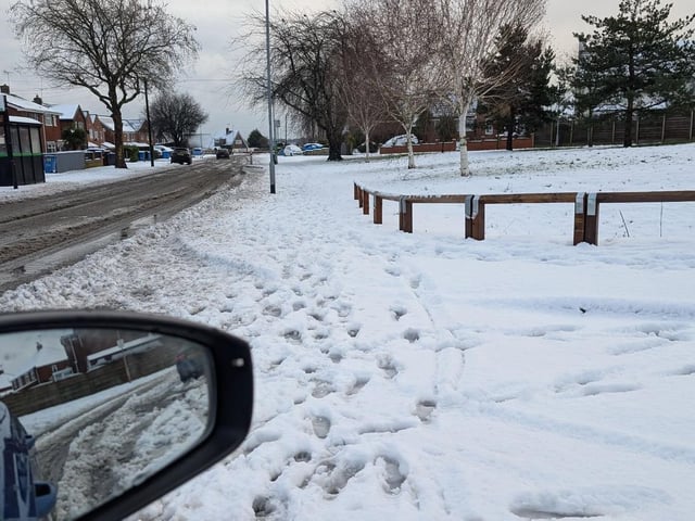 Westfield Lane in Mansfield on Friday morning.