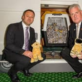 MP Lee Anderson (right) pledged to work with Dogs Trust to end puppy smuggling.