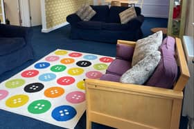 Dawn House School's newly decorated lounge. The refurbishment was done by a volunteer team of residential support workers during the school holidays.