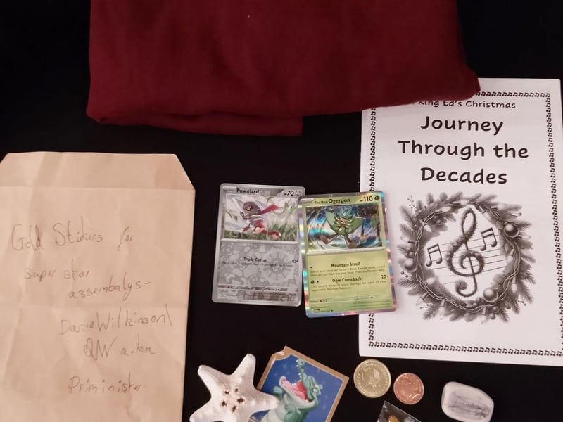 Some of the items which King Edward Primary School brought along to go into the capsule