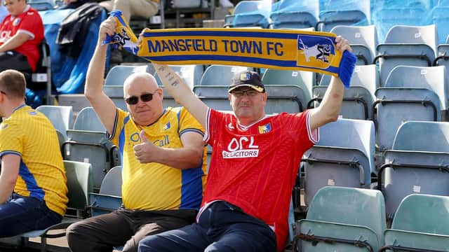 Mansfield Town fans who made the trip to Gillingham.