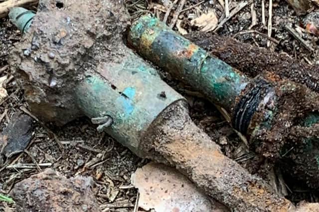The grenades were identified online after they were found in woodland in Forest Town.