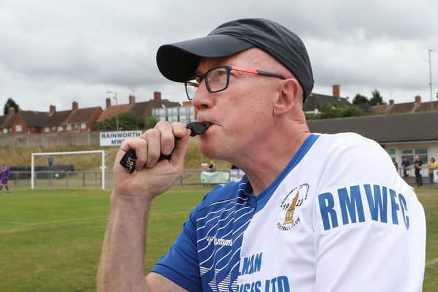 Referee Andrew Jarvis was delighted to be asked to blow his whistle to start the match after his heart attack the first time the fixture was played
