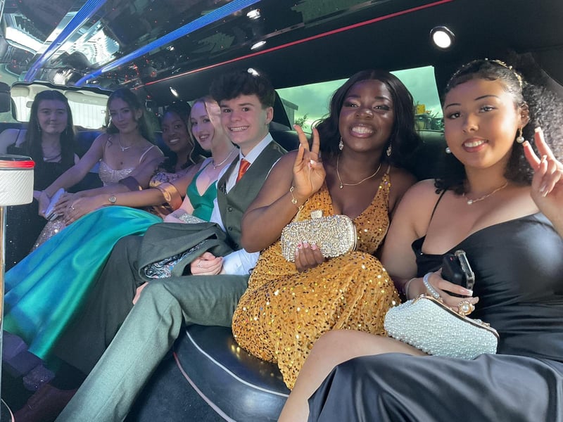 Friends from The Joseph Whitaker School having fun at their summer prom.