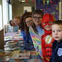 Children garthered to share some of their favourite stories at a book swap