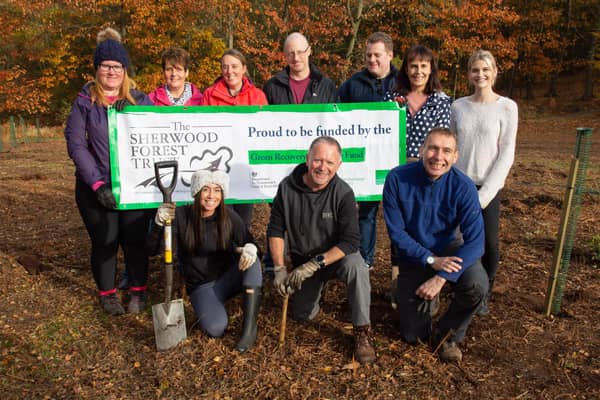 Colleagues at the Society have helped to plant more than 150 oak trees at Strawberry Hill in Mansfield