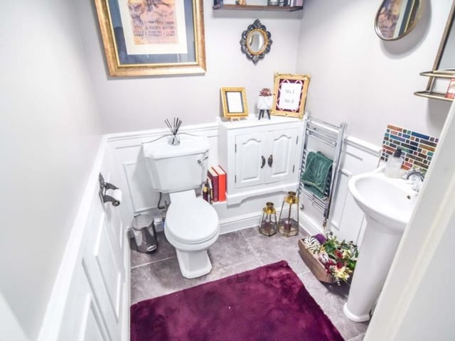 This recently fitted cloakroom/WC has proved a useful addition to the ground floor of the house.