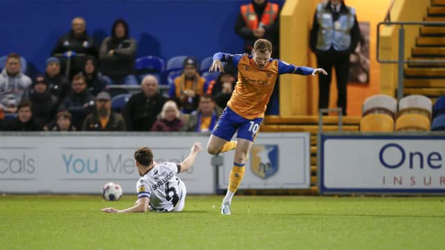 George Maris in action for Stags against Bradford. Photo: Chris Holloway / The Bigger Picture.media