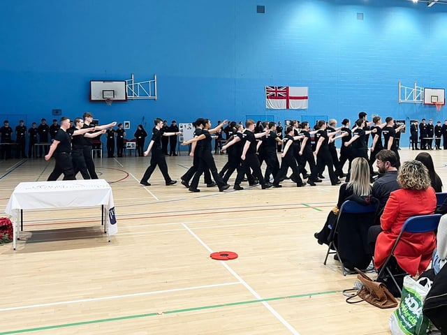 Students have been practicing their drill march in the lead up to Tuesday's parade