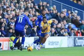 Mansfield Town midfielder Nathan Moriah-Welsh (22) during the Sky Bet League 2 match against AFC Wimbledon at Cherry Red Records Stadium, 13 December 2025 Photo Chris Holloway / The Bigger Picture.media
