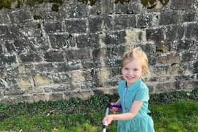 On a mission...four-year-old Olivia Fedulow