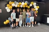 Students at The Brunts Academy celebrating their A Level results