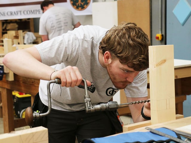 West Notts College competitor Alfie Walters in action.