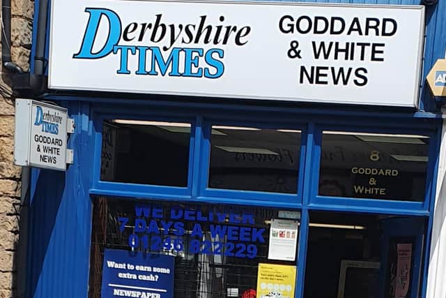 Goddard and White newsagents in Bolsover.