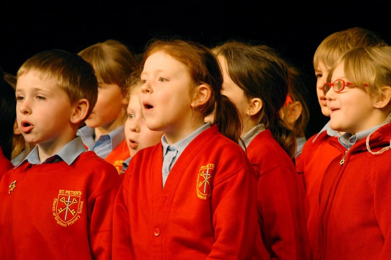 St Peter's C of E Primary School taking part in the Mansfield Music and Drama Festival in 2008