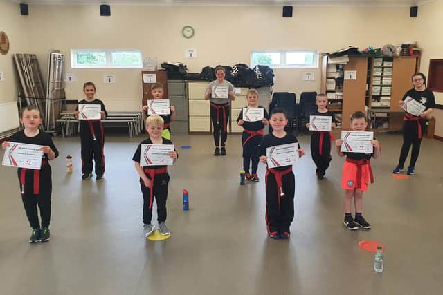 Rok-Ard kickboxers after their gradings.