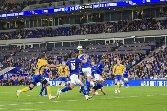 Action during the Carabao Cup second round tie, Everton v Mansfield Town FC at the brand-new Hill Dickinson Stadium, 27 August 2025 Photo credit Chris & Jeanette Holloway / The Bigger Picture.media