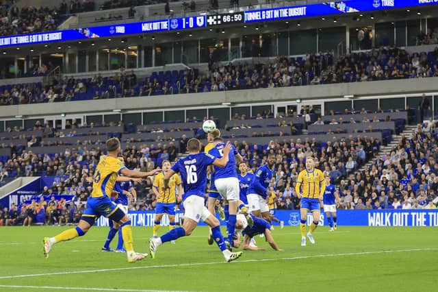 Action during the Carabao Cup second round tie, Everton v Mansfield Town FC at the brand-new Hill Dickinson Stadium, 27 August 2025 Photo credit Chris & Jeanette Holloway / The Bigger Picture.media