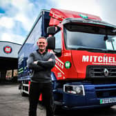 Richard Montgomery, Mitchells of Mansfield managing director, with the new electric truck the company is now using. Photo: Submitted