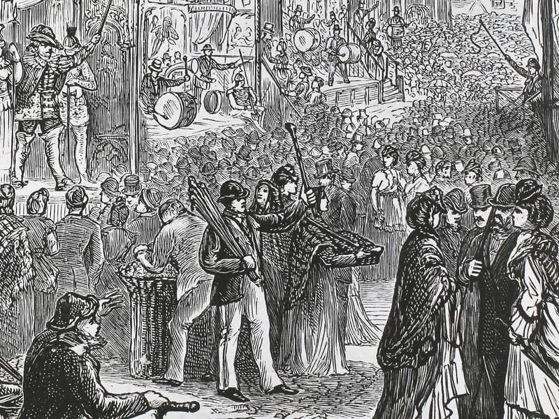 This remarkable picture shows the crowds at the Goose Fair in 1873 - more than 150 years ago.