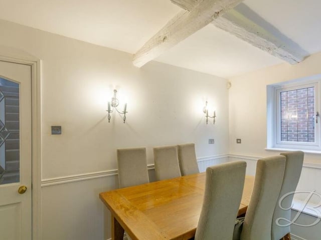 A close-up of the dining room in a cosy corner of the £450,000 Mansfield property.