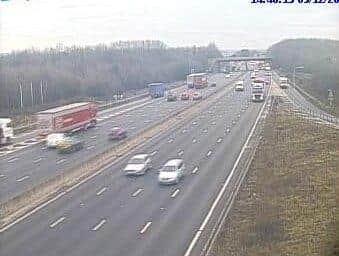 The incident happened on the M1 northbound between J28 and J29.