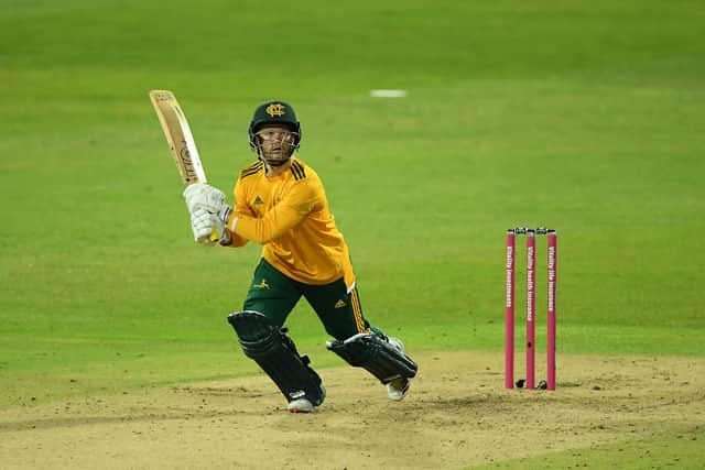 Ben Duckett during the Notts Outlaws T20 Finals Day win over Surrey. (Photo by Alex Davidson/Getty Images)