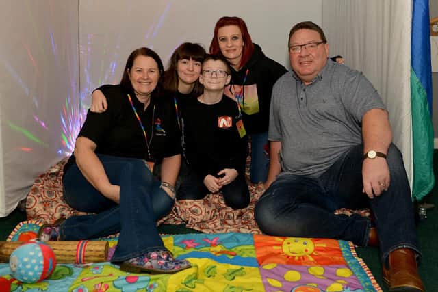 Launch of Oasis Hub at the Lifespring Centre, Ollerton. Pictured are from left Liz Phillips, Chloe Elsom, 15, Cody Elsom, 11, Sharon Weston and Coun Mike Pringle