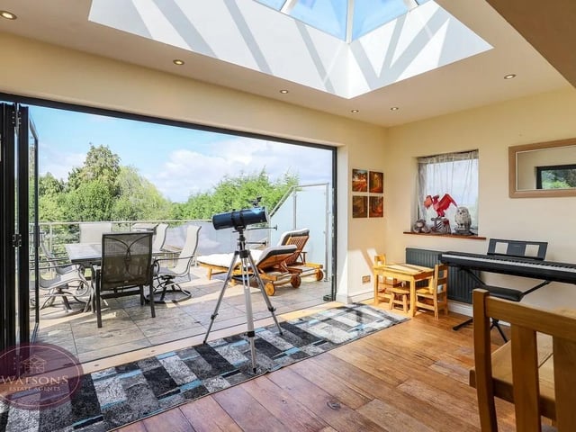The property benefits from an abundance of natural light.
