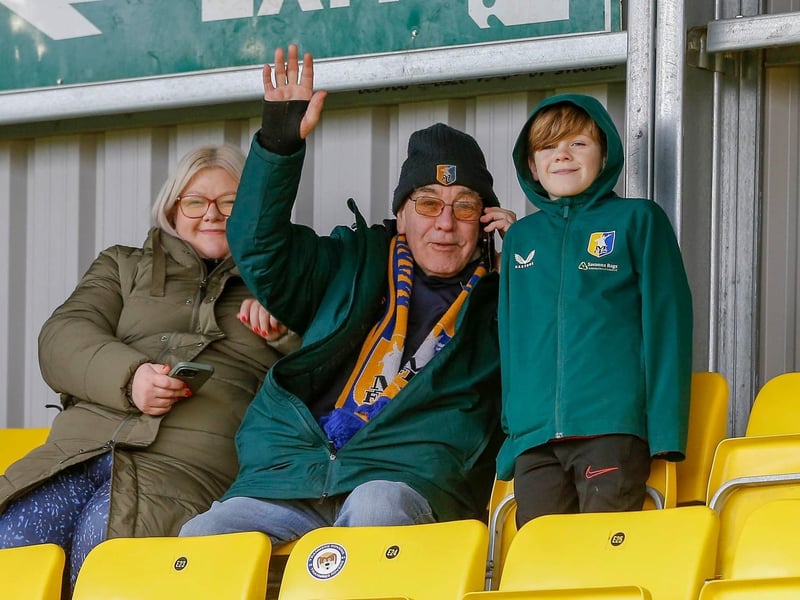 Mansfield Town fans who made the trek to London.