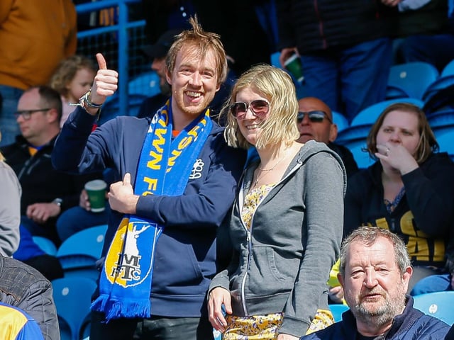 A disappointing day for these Mansfield Town fans.
