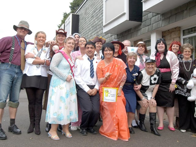Staff of the Oakwood Surgery in Woodhouse pictured in Fancy Dress raising money for Children in Need in 2007.