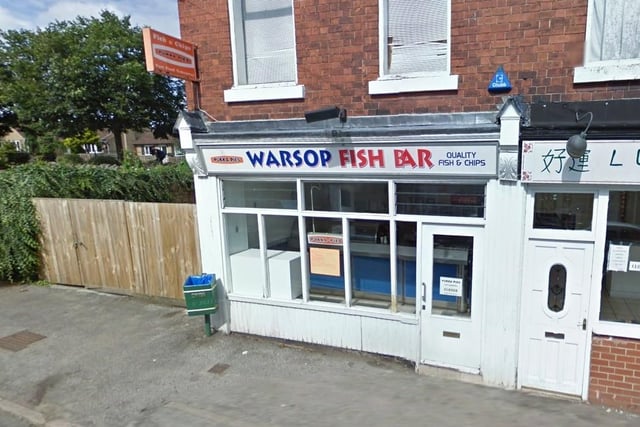 Warsop Fish Bar, 40 High St, Warsop, has a 4.6/5 rating based on 124 reviews