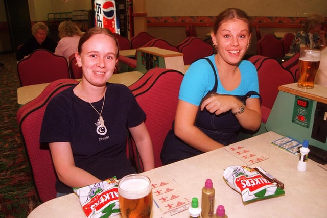 Karen Brown and Claire Greenledge at the  Vardon Bingo Hall 1997