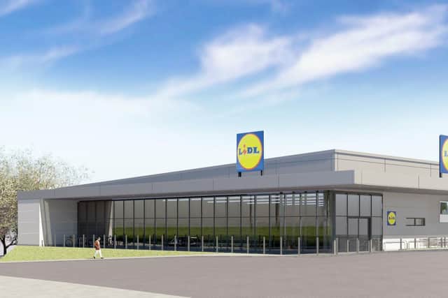 An artist impression of the new Lidl.