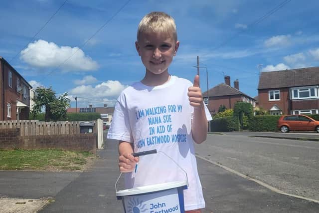 Thomas Brown, aged eight, is planning a special walk in memory of his nanna. Photo: Stacey Brown.