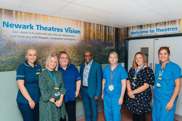 Colleagues from the theatre team at Sherwood Forest Hospitals Trust