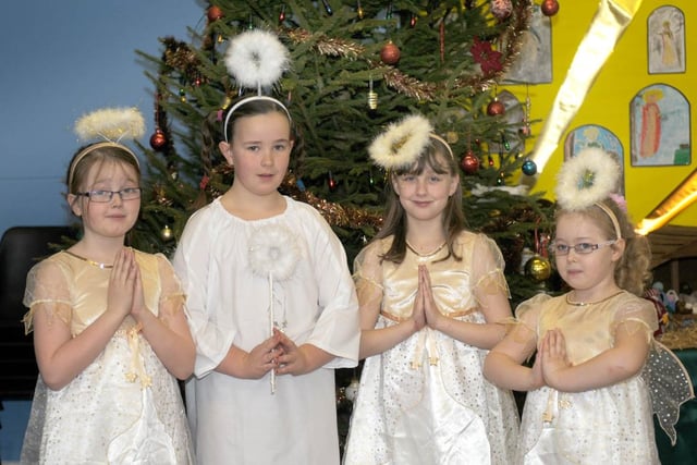 Ward Jackson primary school pupils (left to right) Nicole Kenny, Emma Hunter, Courtney Spowart and Shannon Smith Dawson. Remember this from ten years ago?