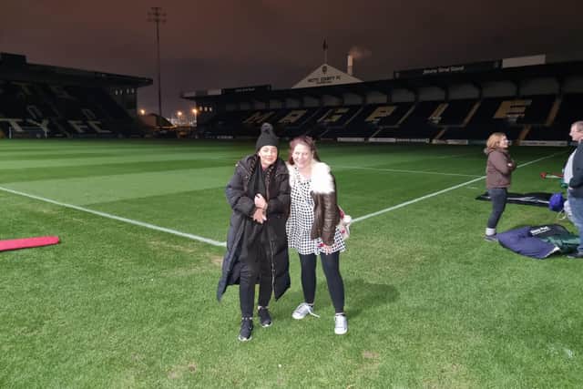 Stephanie raised more than £1,000 by sleeping outside overnight