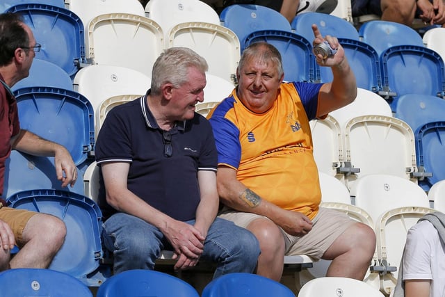 Mansfield Town fans ahead of the game with Colchester United.