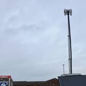 The solar powered CCTV camera in the Tesco car park on Oak Tree Lane, Mansfield, is helping stop antisocial behaviour and fly tipping incidents