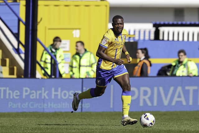 Deji Oshilaja during the Sky Bet League 1 match against Burton Albion FC at the One Call Stadium, 06 Apr 2026, Photo credit Chris & Jeanette Holloway / The Bigger Picture.media