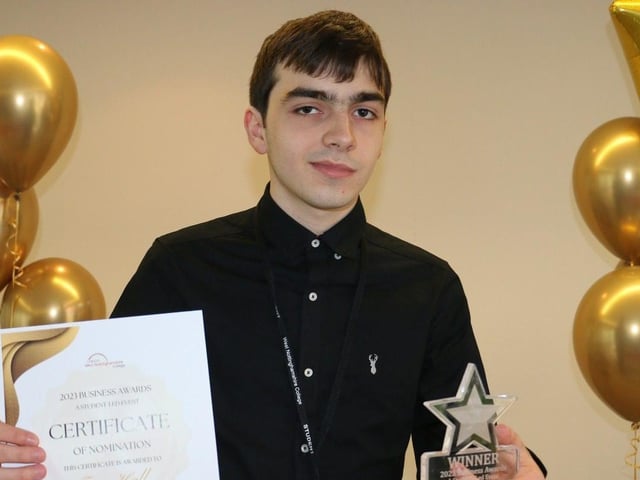 The award for most improved presentation skills went to Tom Hall.