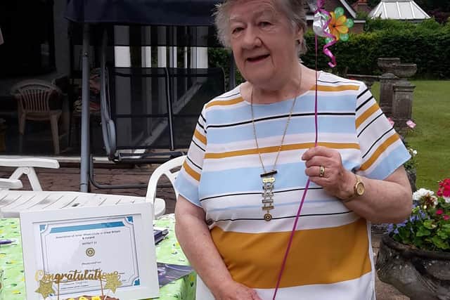 Pam Lord celebrated 50 years membership of the Inner Wheel Club of Sutton