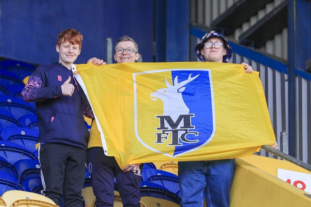 Mansfield Town fans ahead of kick-off at the weekend.