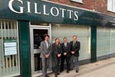 Announcing AM Lymn's purchase of Gillots in Eastwood are, from left: Matthew Lymn Rose, Joanne Hutsby, Anthony Topley and Nigel Lymn Rose. Photo: Submitted