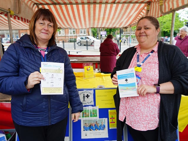 More than 35 stall holders were in attendance. Pictured: Andrea Higgs and Lucy Miller, Learning Disability Primary Care.