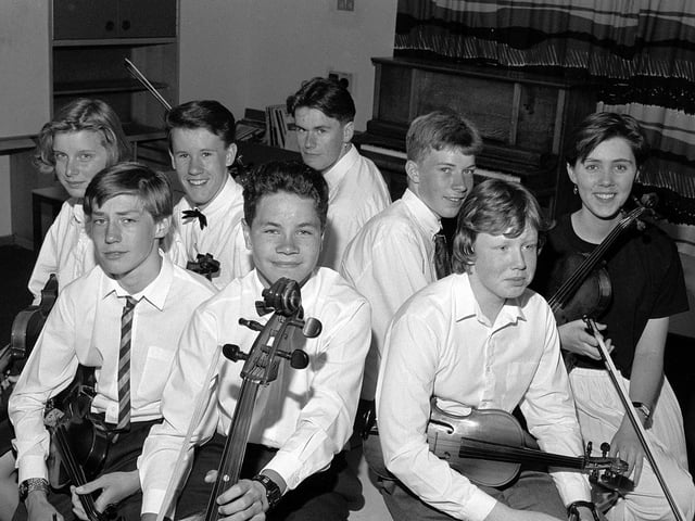 Pupils from Brunts School are pictured in 1990 during a concert night.