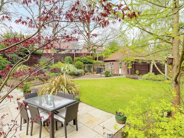 One of the many seating areas to be found in the garden. Let the sun shine!